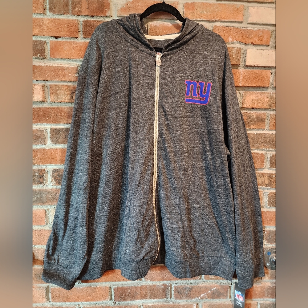 NWT NFL NEW YORK GIANTS ZIP-UP SWEATSHIRT MENS 5X BIG & TALL